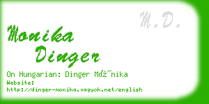 monika dinger business card